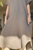 Made in Italy Paulo Pillow Cotton Shirt Dress Mocha